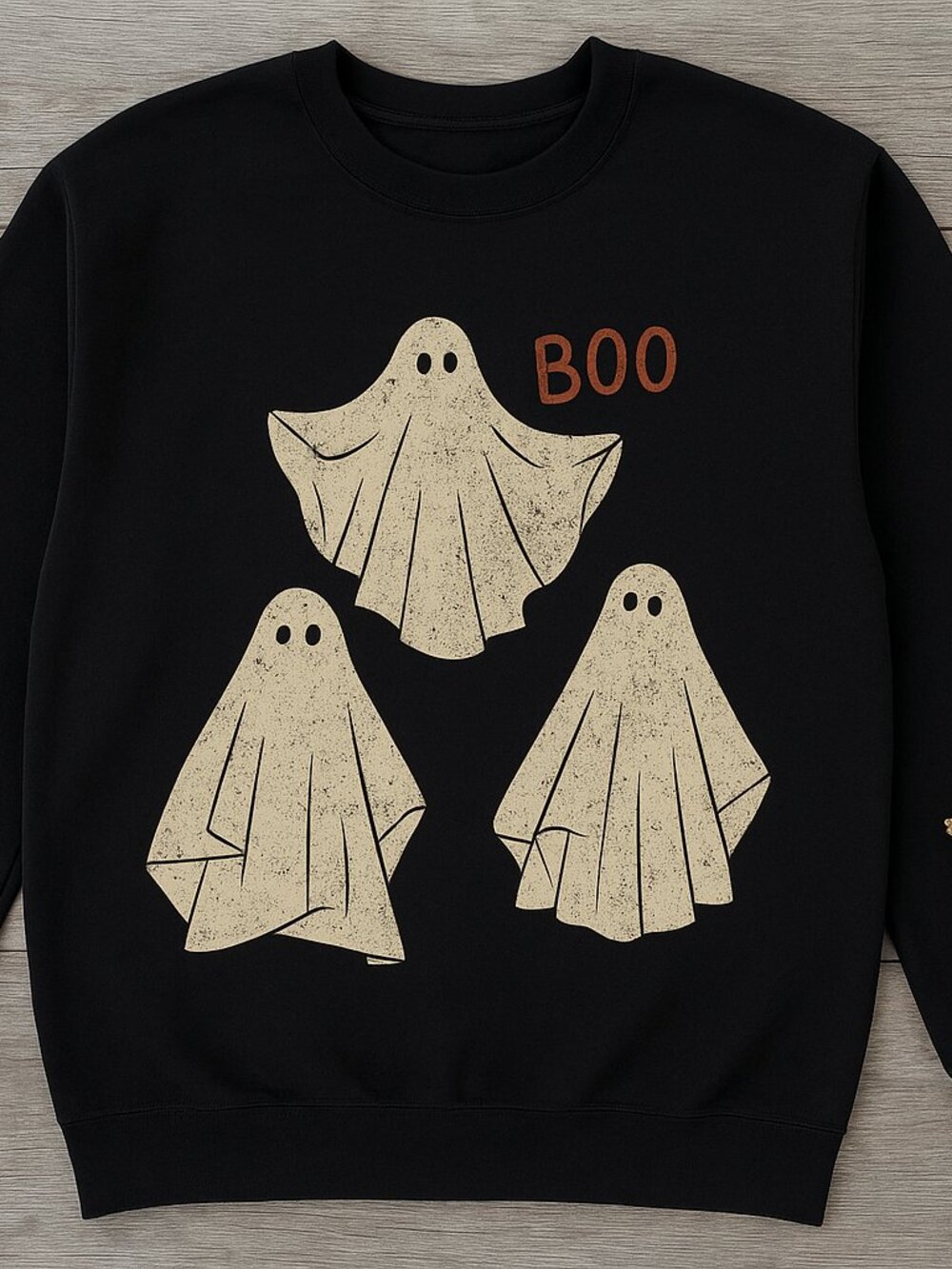 Cute Ghost Halloween Sweatshirt | BOO Ghost Graphic Crewneck | Vintage Spooky